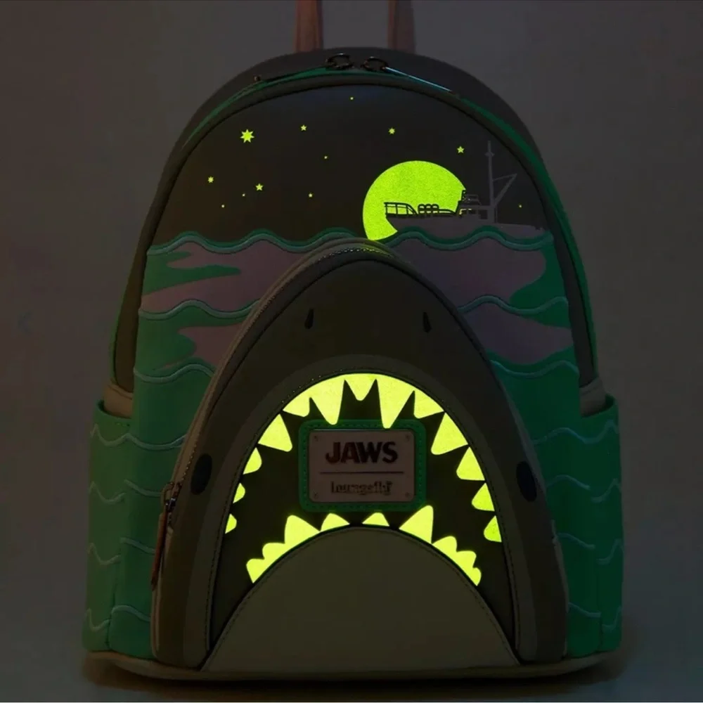 Loungefly Jaws Glow-in-the-Dark Mini Backpack